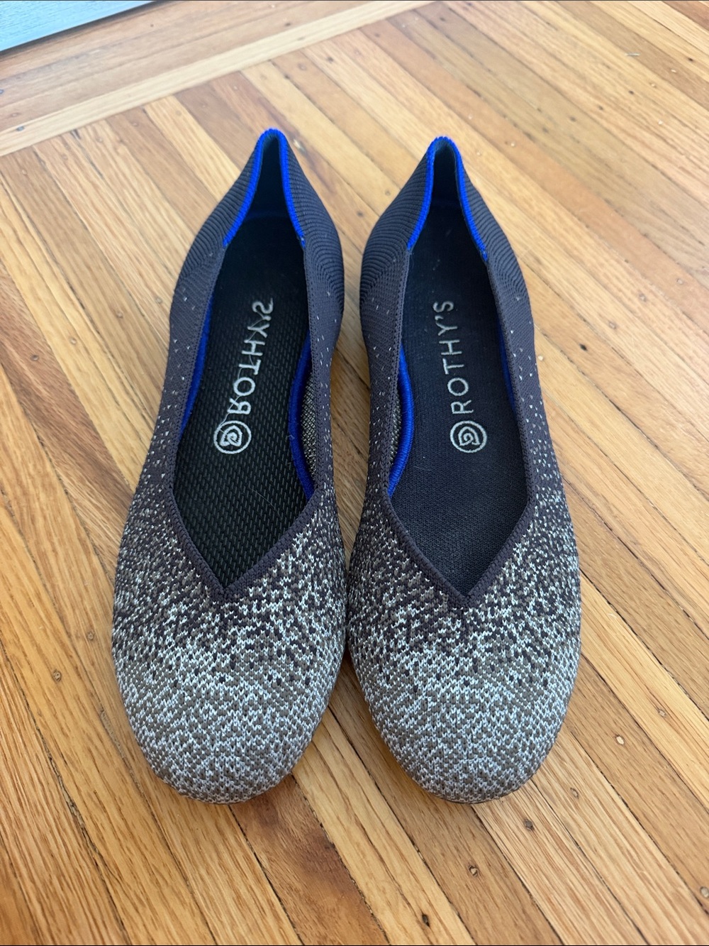 Rothy's Women's Metallic Gradient Knit Ballet Flats
